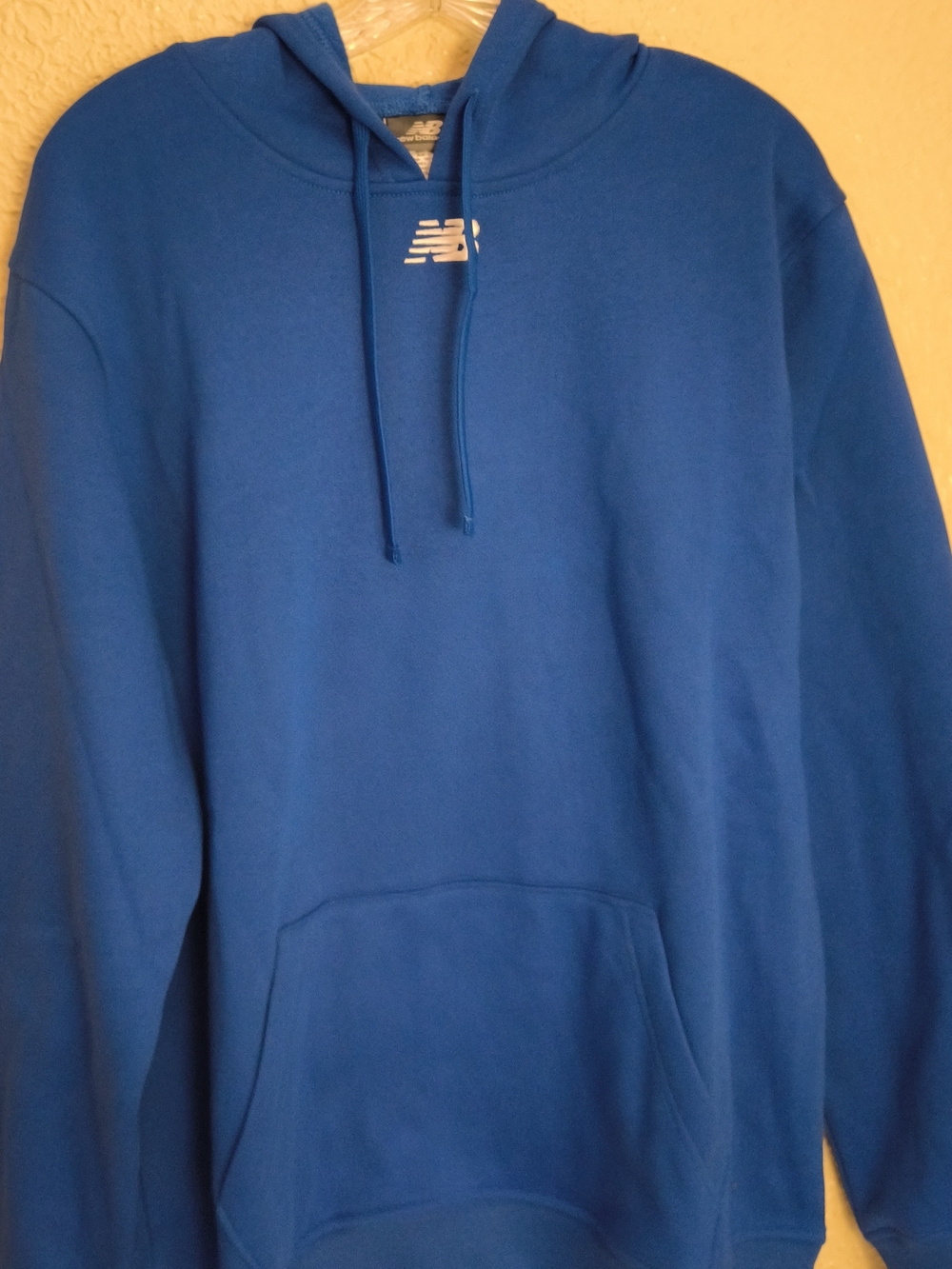 New Balance Men’s Blue Pullover Hoodie with Logo